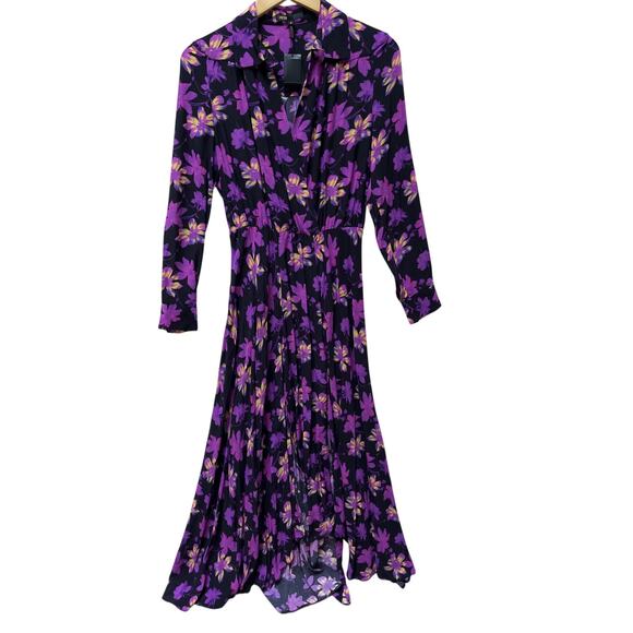 Maje Retunia Floral Maxi Dress Purple size 3 NWT - Picture 1 of 8